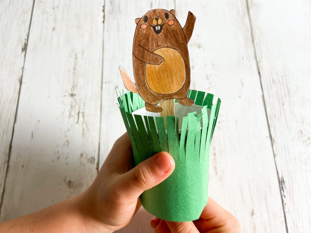 fun groundhog day kids craft + free printable - raising veggie lovers